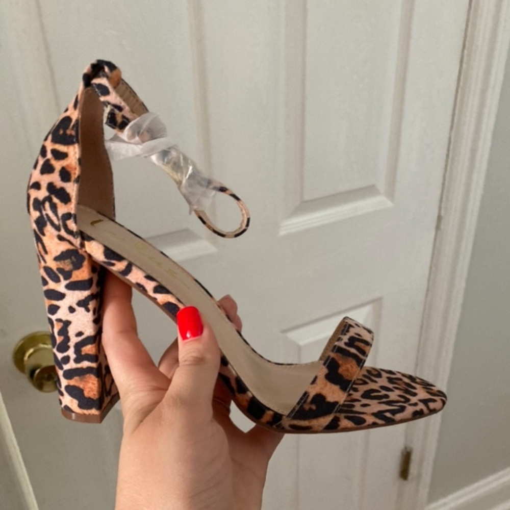 New Cheetah print block heel